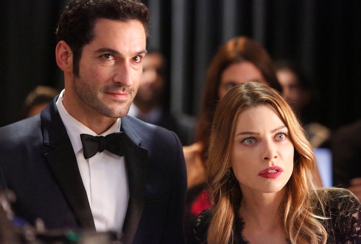 Tom Ellis and Lauren German in "Lucifer."