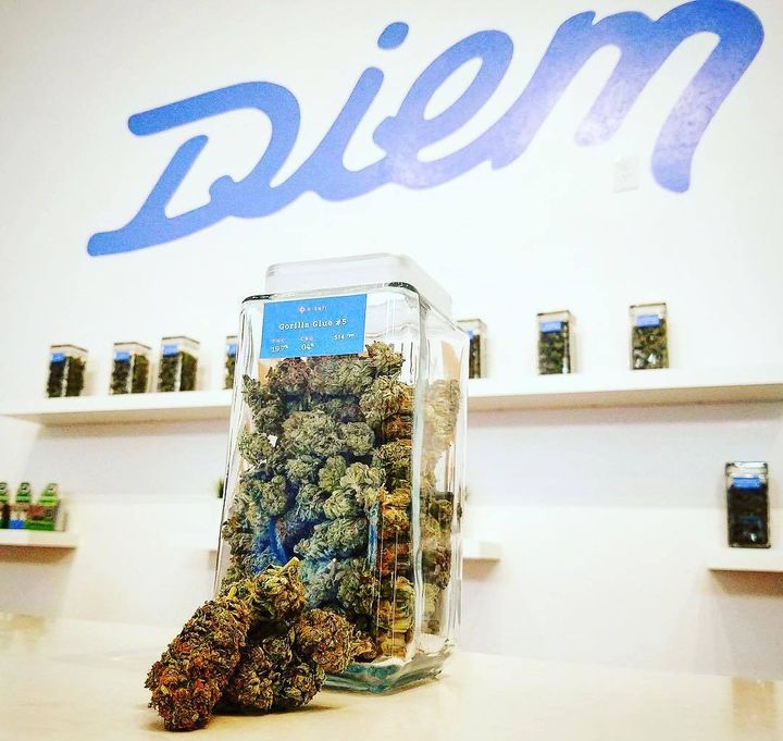 A dank sample of premium flower offered by Diem Cannabis 