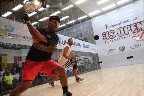Kane Waselenchuk locked in battle with #2 ranked IRT player Rocky Carson.