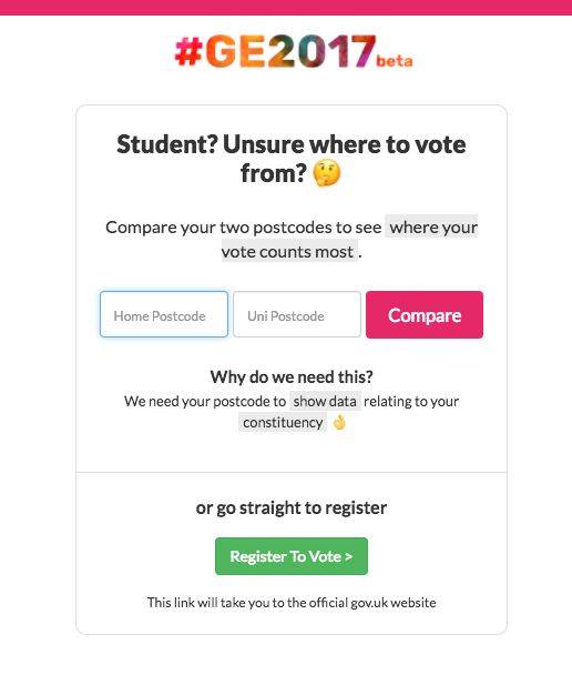 #TurnUp has launched a new tool allowing students to find out where their vote will matter most in the General Election