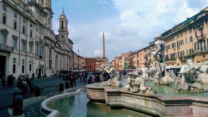 <p>Piazza Navona: Bernini's Fountain of the Four Rivers</p>