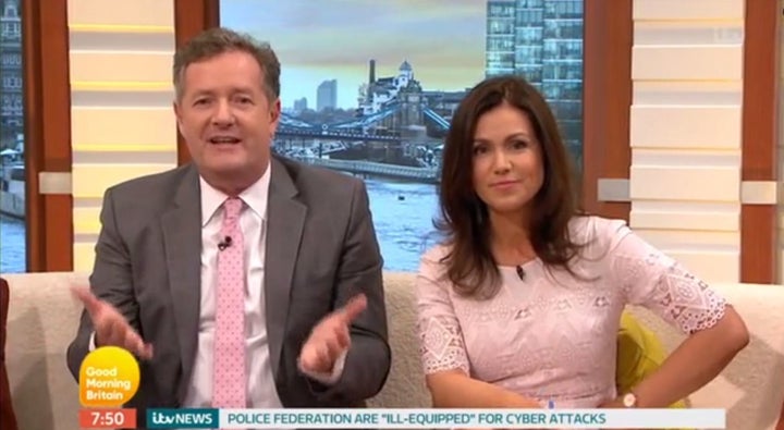 <strong>Piers Morgan and Susanna Reid on 'Good Morning Britain'</strong>