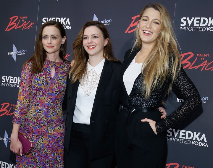 Alexis Bledel, Amber Tamblyn and Blake Lively attend "Paint It Black" New York premiere at the Museum of Modern Art on May 15 in New York.