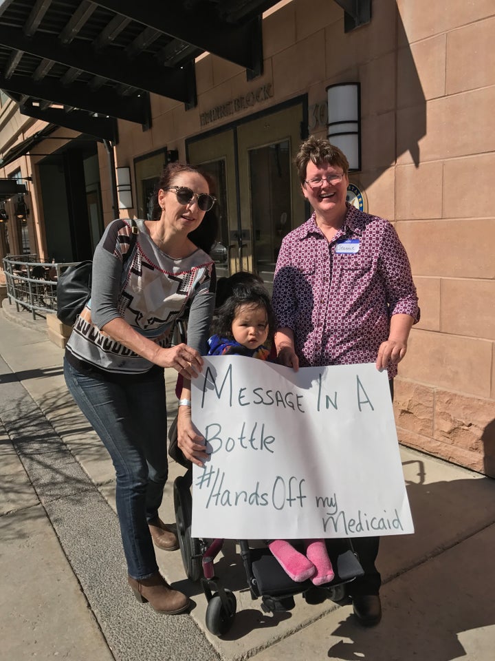 Montana Women Vote rally in Boseman, Mt. to protect Medicaid and health care for all Americans.