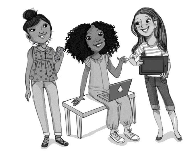 In the book, 10-year-old Sasha Savvy goes to coding camp with her two friends.