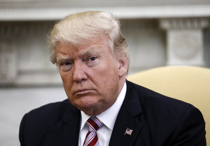 President Donald Trump during his May 10 meeting with Russian diplomats, in a photo distributed by Russian state media after U.S. press were barred from the room.