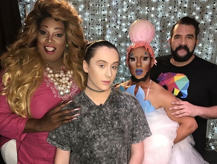 Trevor Moran, Lady Red Couture, Jonny McGovern and Erickatoure Aviance on Hey Qween
