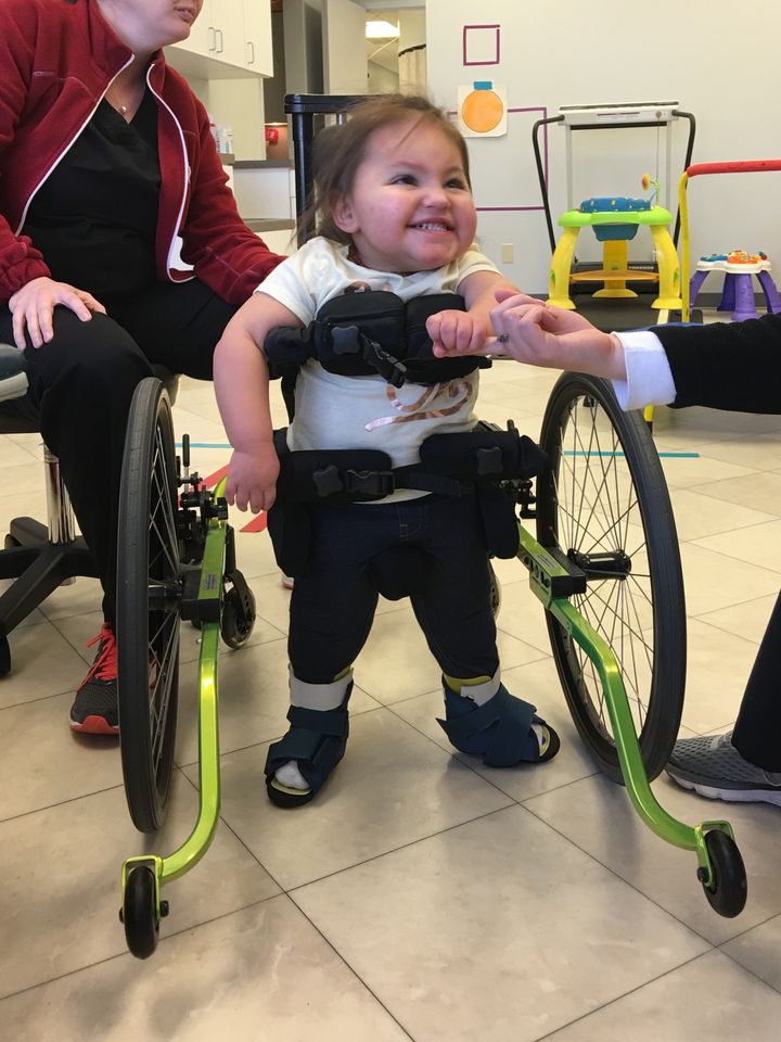 Ellis in her Kid-Walker at a Therapy Session