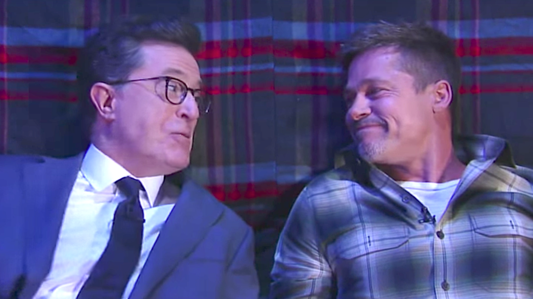 Brad Pitt Ponders The Meaning Of Life (And Sean Spicer) With Stephen