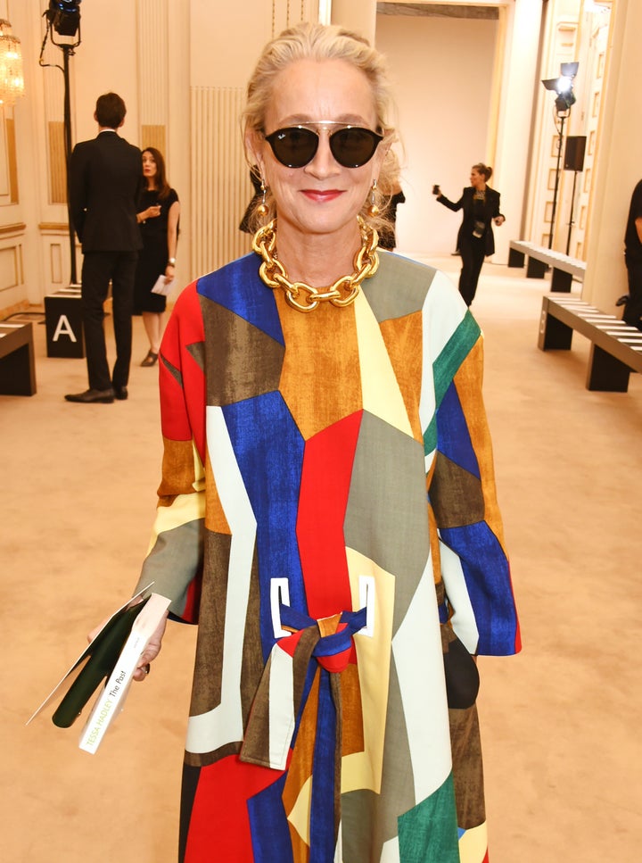 Lucinda Chambers attends the Roland Mouret during Paris Fashion Week Womenswear Spring/Summer 2017 on 2 October 2016 in Paris, France.