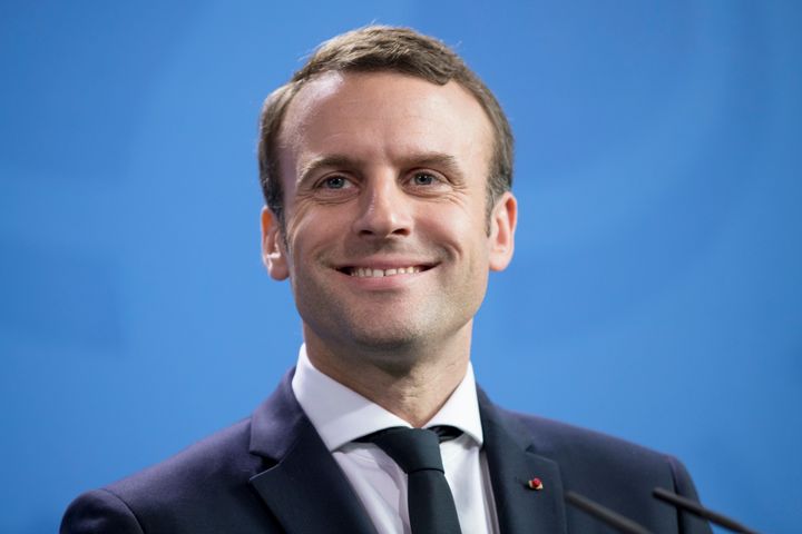 French President Emmanuel Macron in Berlin on Tuesday. 