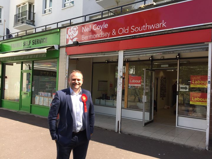 Neil Coyle outside his HQ