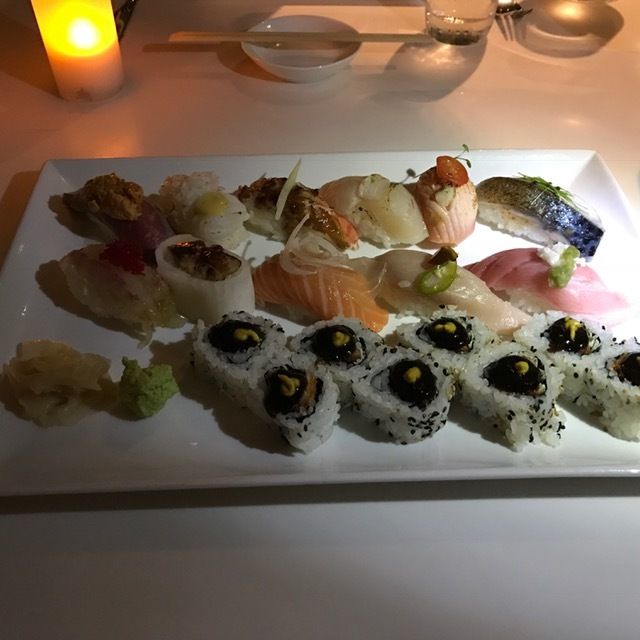 Start your meal at Ravish at the Modern with a sushi platter for the table. 