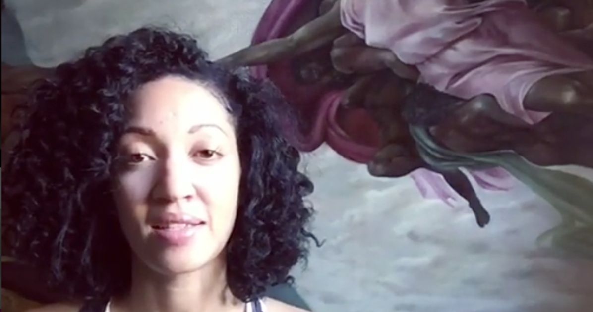 Afro-Latina artist reimagines Michelangelo's The Creation of Adam