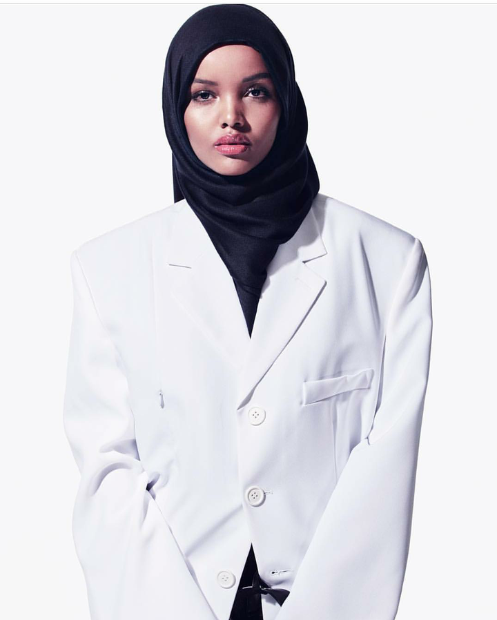 Halima Aden is a Somali-American model. She is known for being the first Somali-American Muslim to compete in the Minnesota USA pageant and become a semi finalist while wearing hijab. Her first runway appearance was in Kanye West’s Yeezy season 5 fashion show.