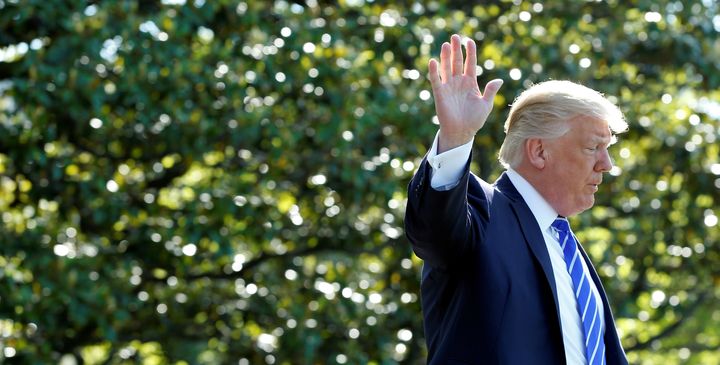 President Donald Trump waves as he walks across the White House South Lawn before departing for Groton, Connecticut, on Wednesday. Democrats don't appear to be ready for the hard push to impeach.