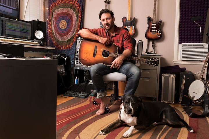 <p><em>Travis Howard, Award-Winning Country Music songwriter, performer, and now documentary filmmaker photographed in his home studio. </em></p>