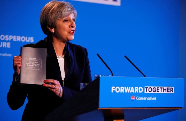 Prime Minister Theresa May launched her election manifesto in Halifax on Thursday