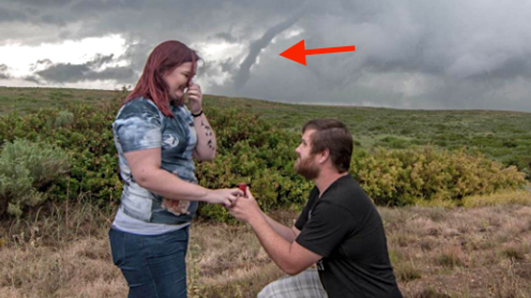 Terrifying Tornado Gives Couple A Proposal Story Theyll Never Forget 0178