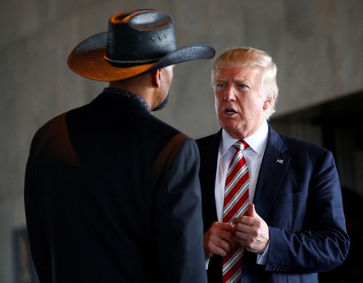 Donald Trump with Clarke during the 2016 presidential campaign