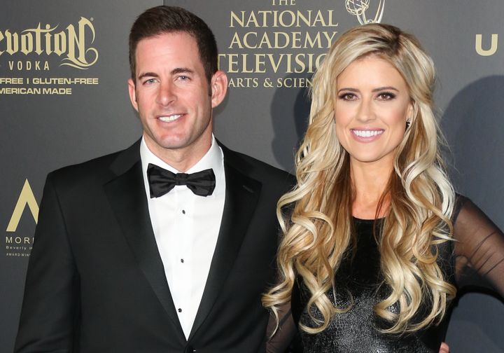 Tarek Christina El Moussa attend the press room for the 44th annual Daytime Emmy Awards on April 30 in Pasadena, California.
