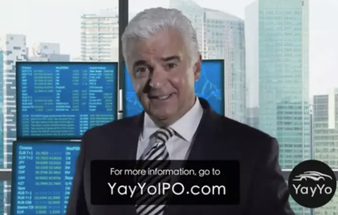 Actor John O'Hurley appears in an ad for YayYo, a ride-sharing app that promises to compare the prices of different ride-sharing companies (that aren't Uber or Lyft).