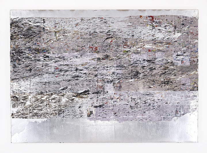 <p>Mark Bradford, <em>Mississippi Gottdam</em>, 2007, billboard paper, photomechanical reproductions, acrylic gel medium, comic-book paper, wrapping paper and additional mixed media on canvas, 102 x 144 in. Collection Albright-Knox Art Gallery, Buffalo, New York. ©2007 Mark Bradford. Image courtesy of the artist and Sikkema Jenkins & Co., New York. Photo: Luciano Fileti.</p>