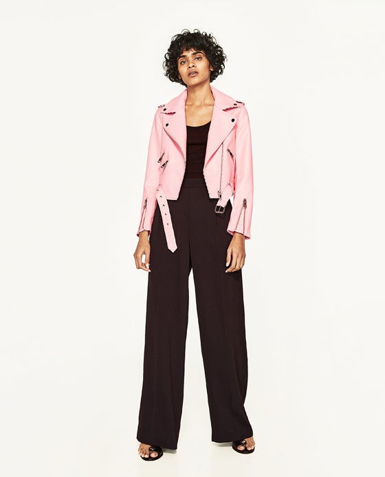 The Zara Millennial Pink Biker Jacket Is Making A Comeback And