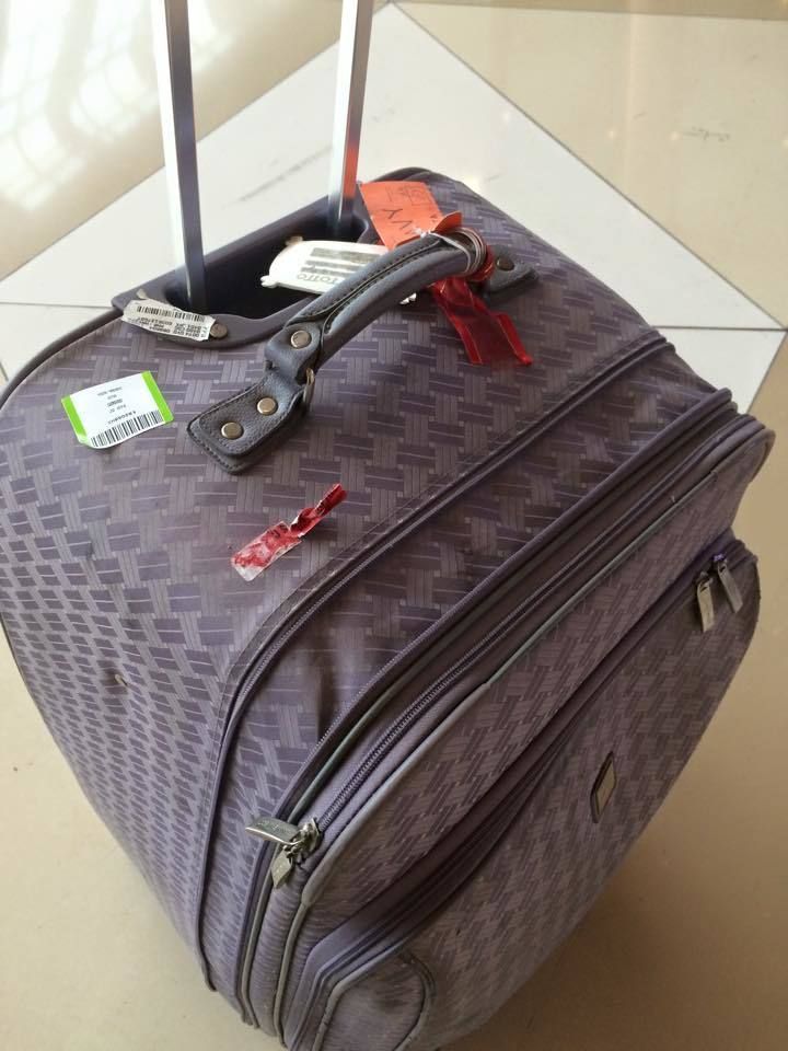 That exciting moment when I reunite with my bag in Baku, Azerbaijan