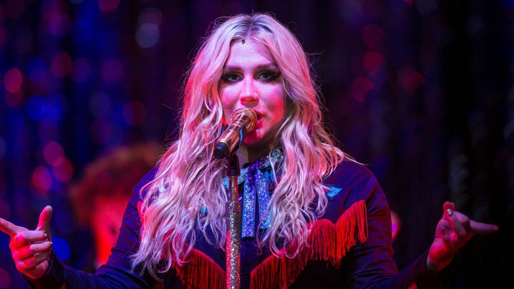 Kesha performing onstage on March 30.