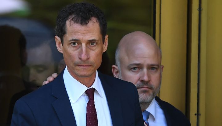 Weiner leaves federal court in New York on Friday. 