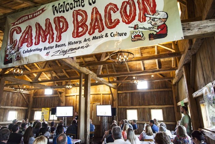 Opening ceremonies commence at last year's Camp Bacon in Ann Arbor, Michigan.