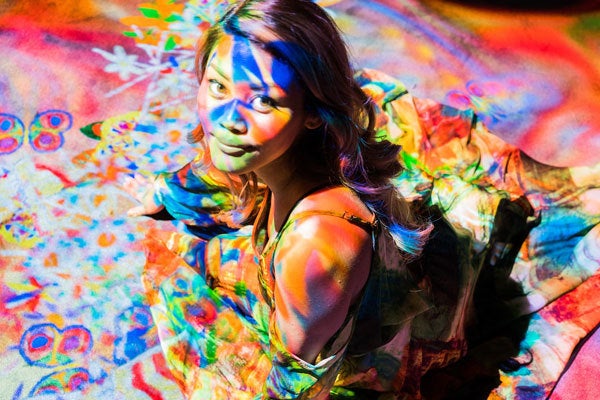 TeamLab; Graffiti Nature; 2016-; interactive digital installation; dimensions variable