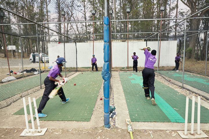 Batting practice, Malawian U19 Women’s Cricket Team, Blantyre, Malawi, 2016.