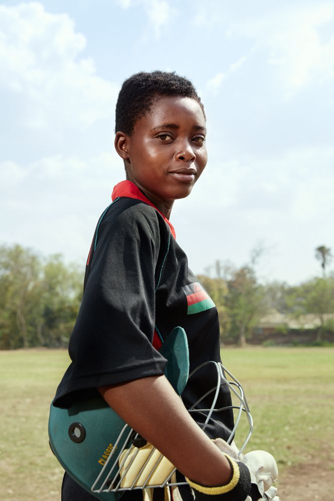 Lydia, allrounder, Malawian U19 Women’s Cricket Team, Blantyre, Malawi, 2016.