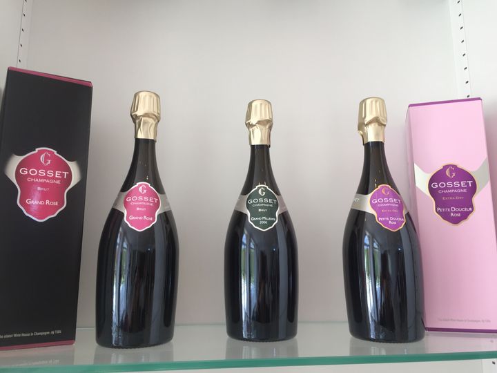 A few of Champagne Gosset’s award winning Champagnes.