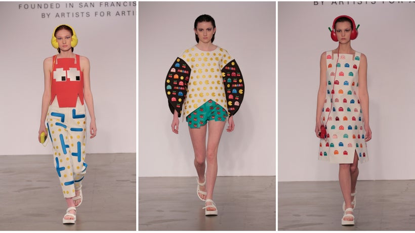 Models wearing designs by Jeanne Marie Sanguinetti and Ryan Hsiang