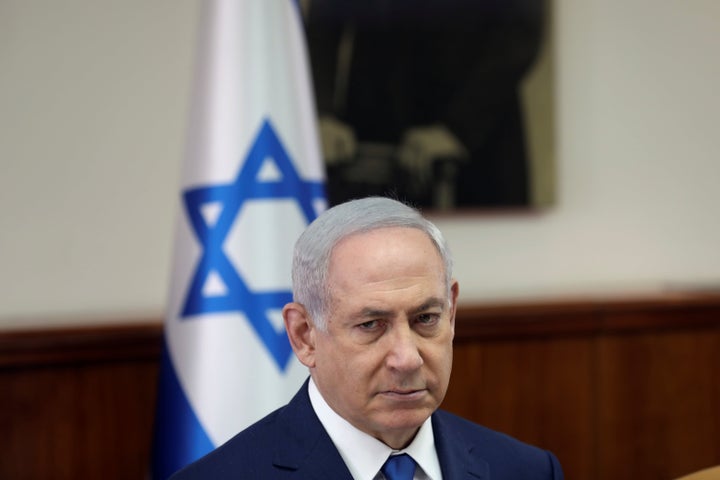 Israeli Prime Minister Benjamin Netanyahu attends a weekly cabinet meeting in Jerusalem on May 21, 2017. Netanyahu was reportedly furious that ministers planned to skip Trump's welcome ceremony.