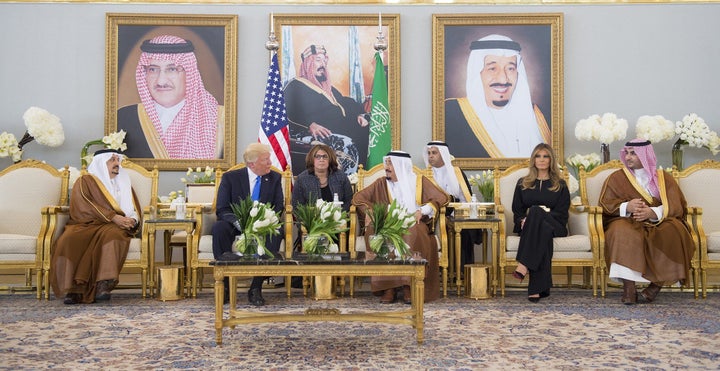 Melania Trump is one of a string of female dignitaries to forgo wearing a headscarf while in Saudi Arabia