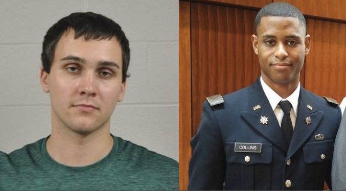 Sean Christopher Urbanski (left) has been charged with the murder of Richard Collins III (right).