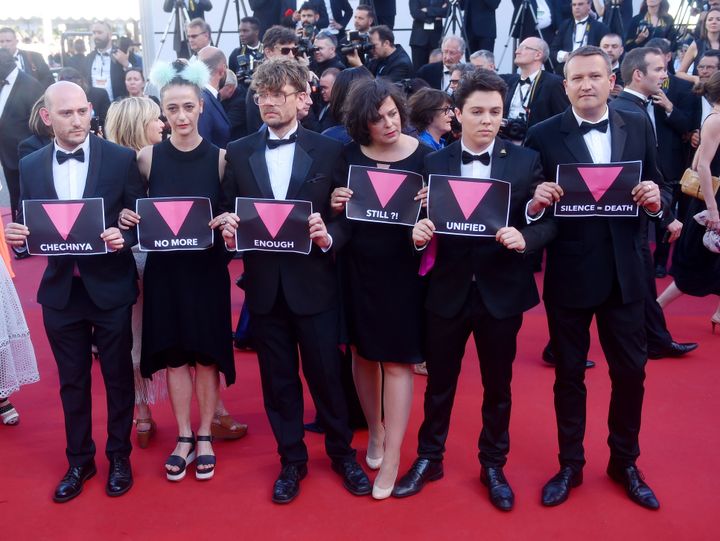 The Queer Palm award jury members staged a protest at the Cannes Film Festival