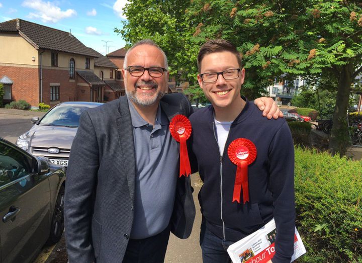Tim Young, left, with former Labour candidate Jordan Newell.