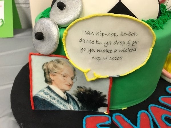 Evan Kowalski celebrated his fourth birthday with a "Mrs. Doubtfire"-themed party.