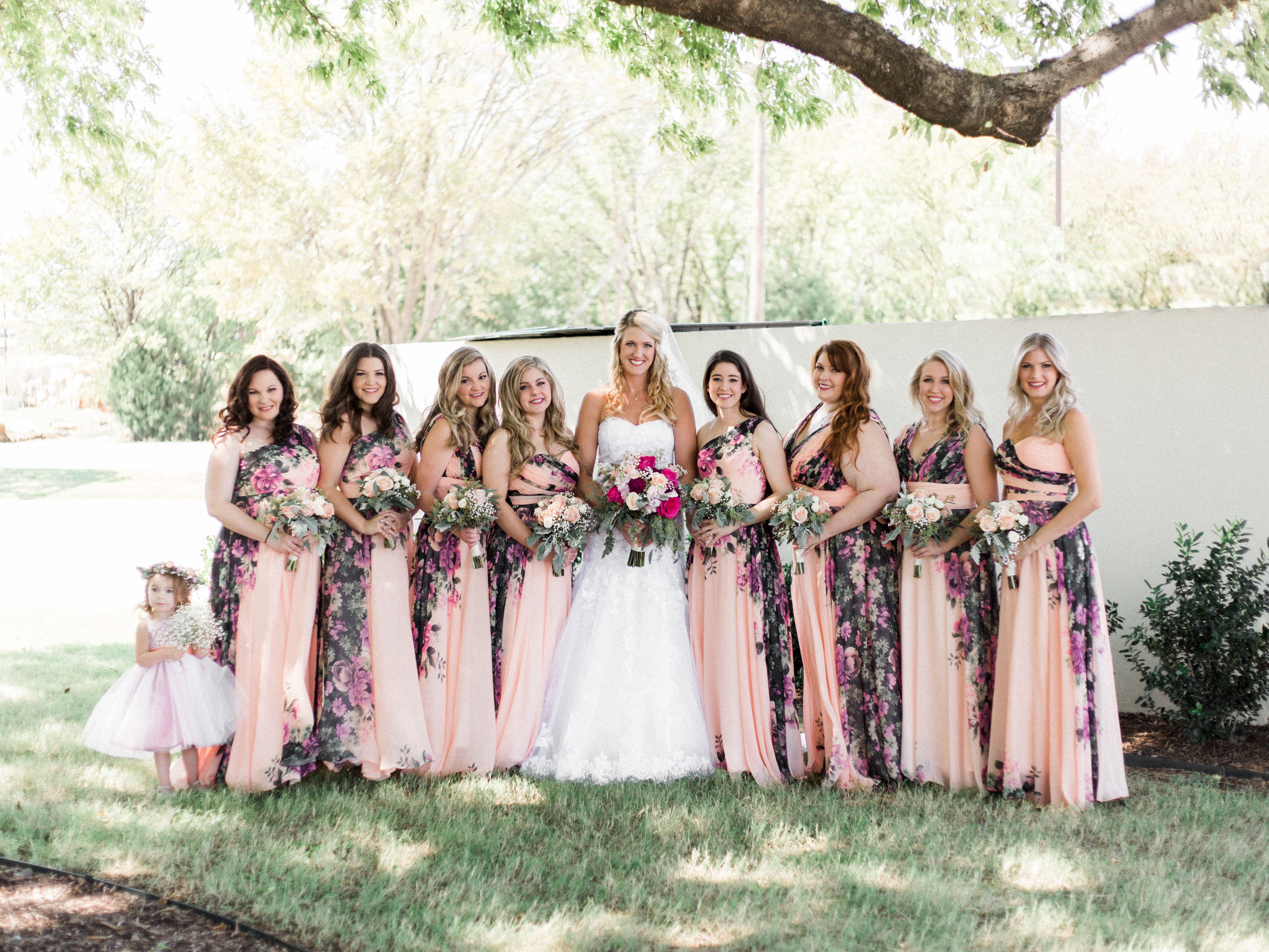floral maid of honor dress