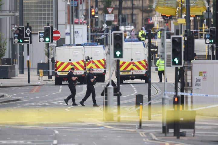 <strong>The area remained cordoned off on Tuesday afternoon </strong>