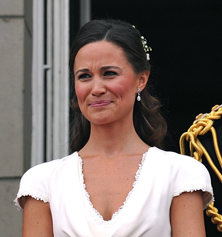 Pippa Middleton stands on the balcony of Buckingham Palace, following the wedding of Prince William and Duchess Catherine at Westminster Abbey in London April 29, 2011.