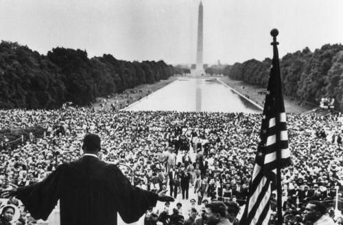 Doctor Martin Luther King on the Washington Mall, 1963