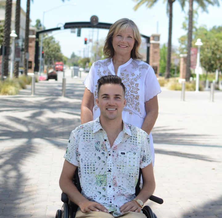 The mother and son were both presented with degrees on Saturday after completing two years' worth of course material.