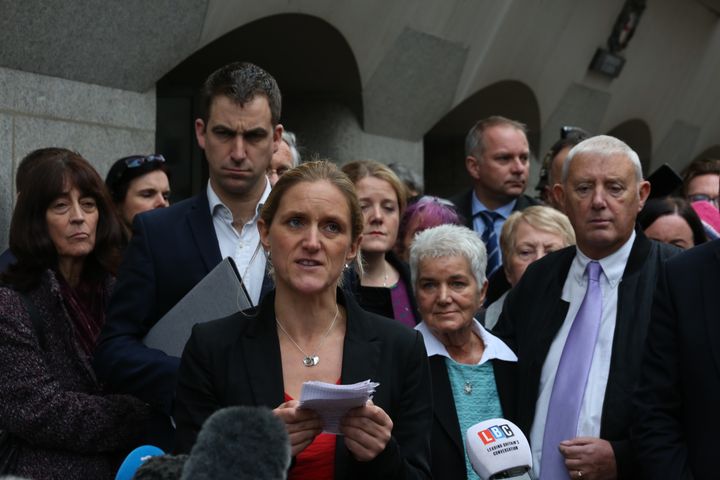 Brendan Cox with Jo's sister, Kim Leadbeater.