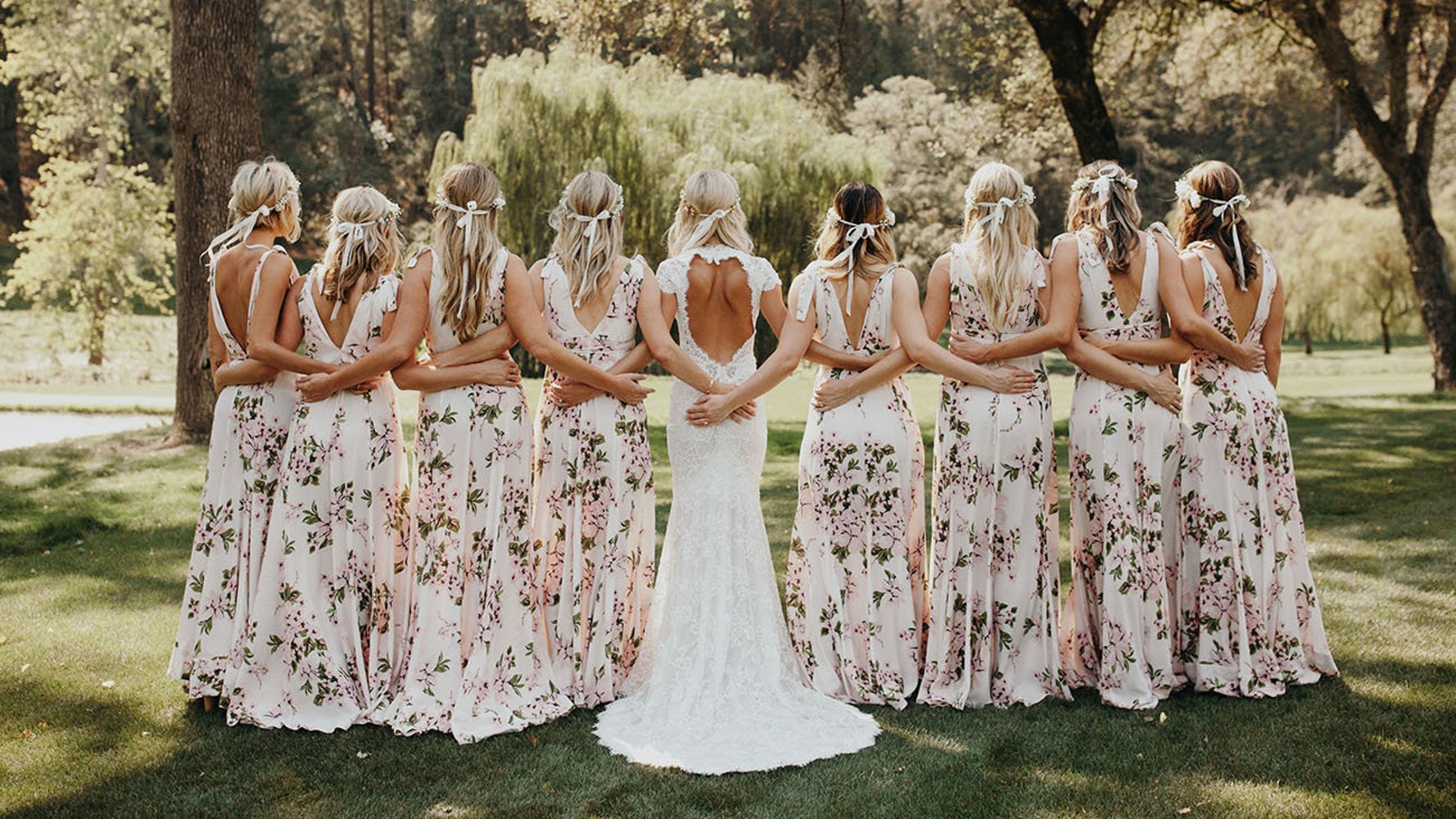 Bridesmaid floral dresses deals